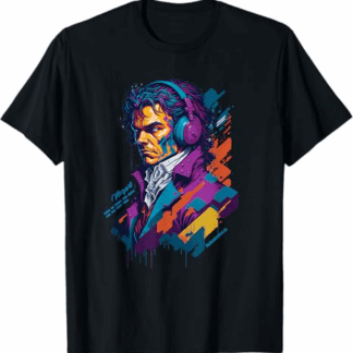 Mozart when he hears our music for the first time. - AI Art T-Shirt