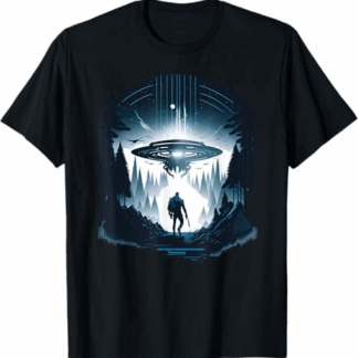"A man is taken by an alien spaceship leaving behind a..." T-Shirt