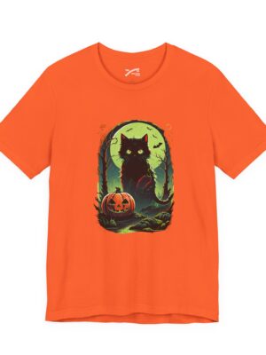 Enchanted Black Cat & Jack-o'-Lantern In The Moonlight T-Shirt