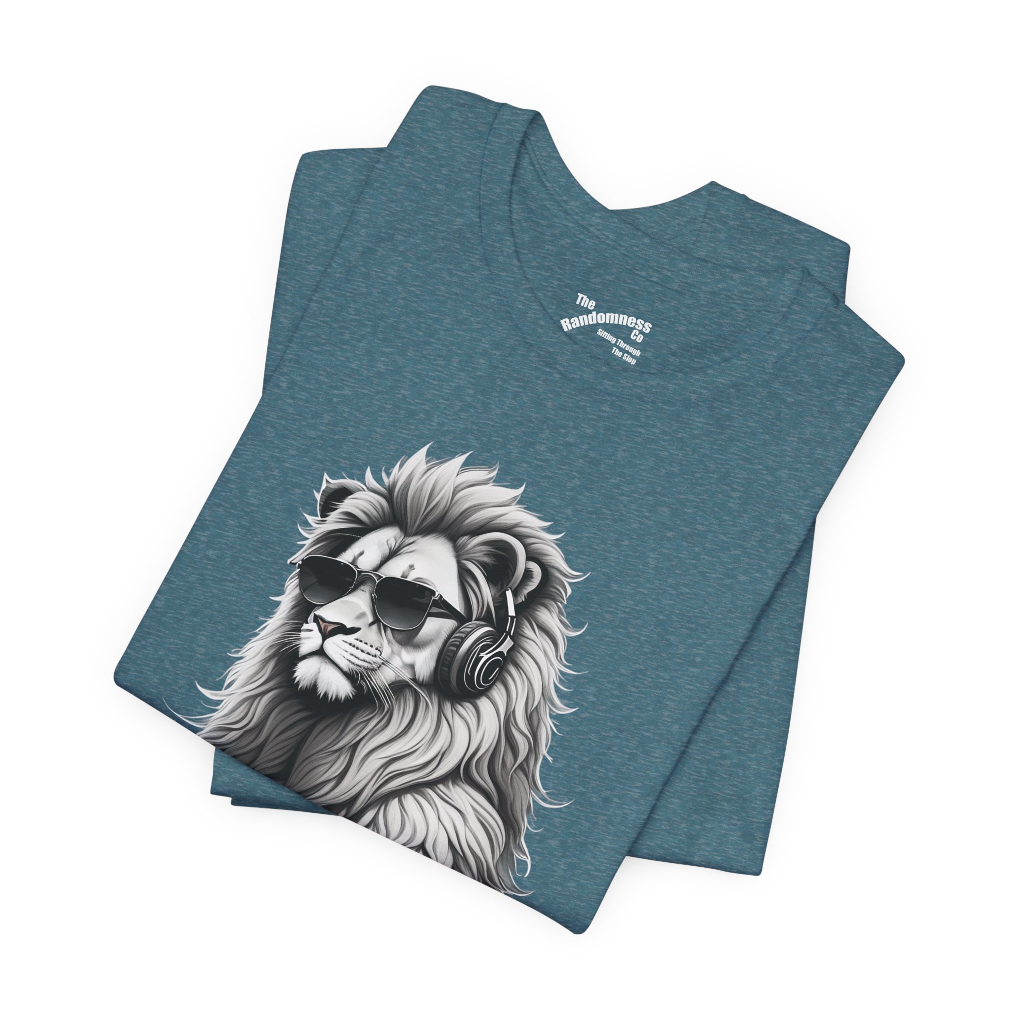 a powerful lion wearing headphones and sunglasses - Image 6