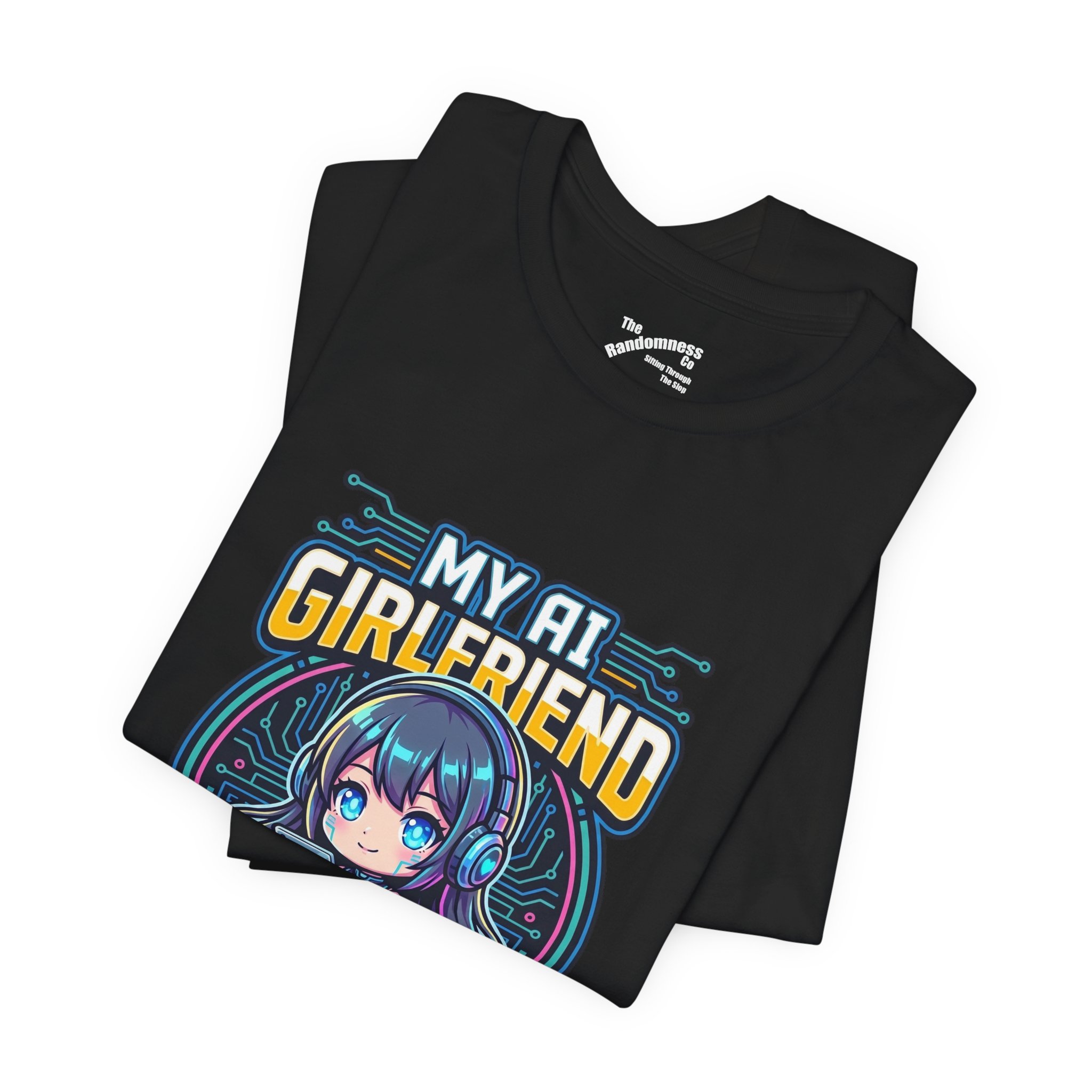 My AI Girlfriend Says I'm Cute - Funny AI Companion Chibi Anime T-Shirt - Image 2