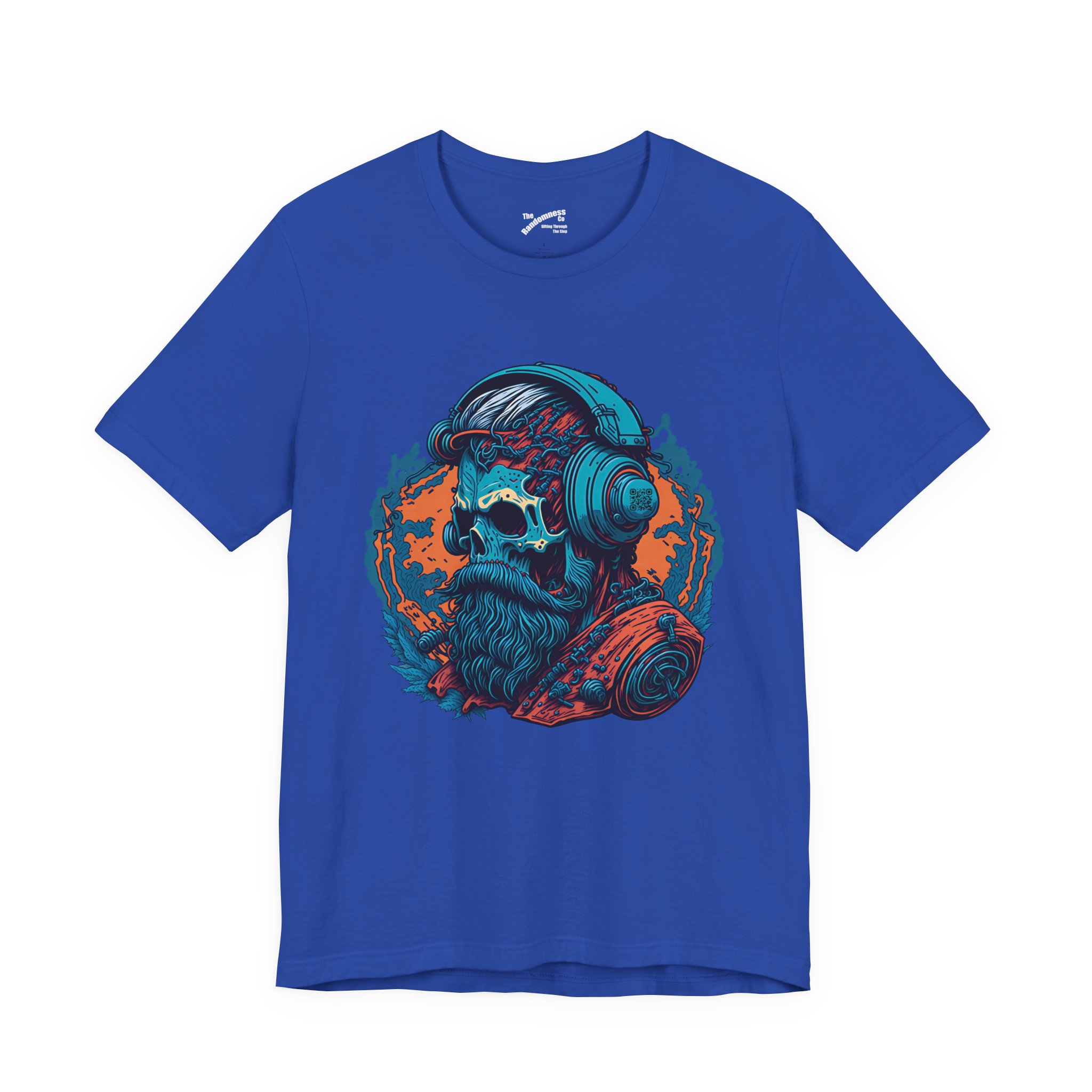 Colorful Skull with Hipster Beard and Headphones - Real AI Art - Image 7