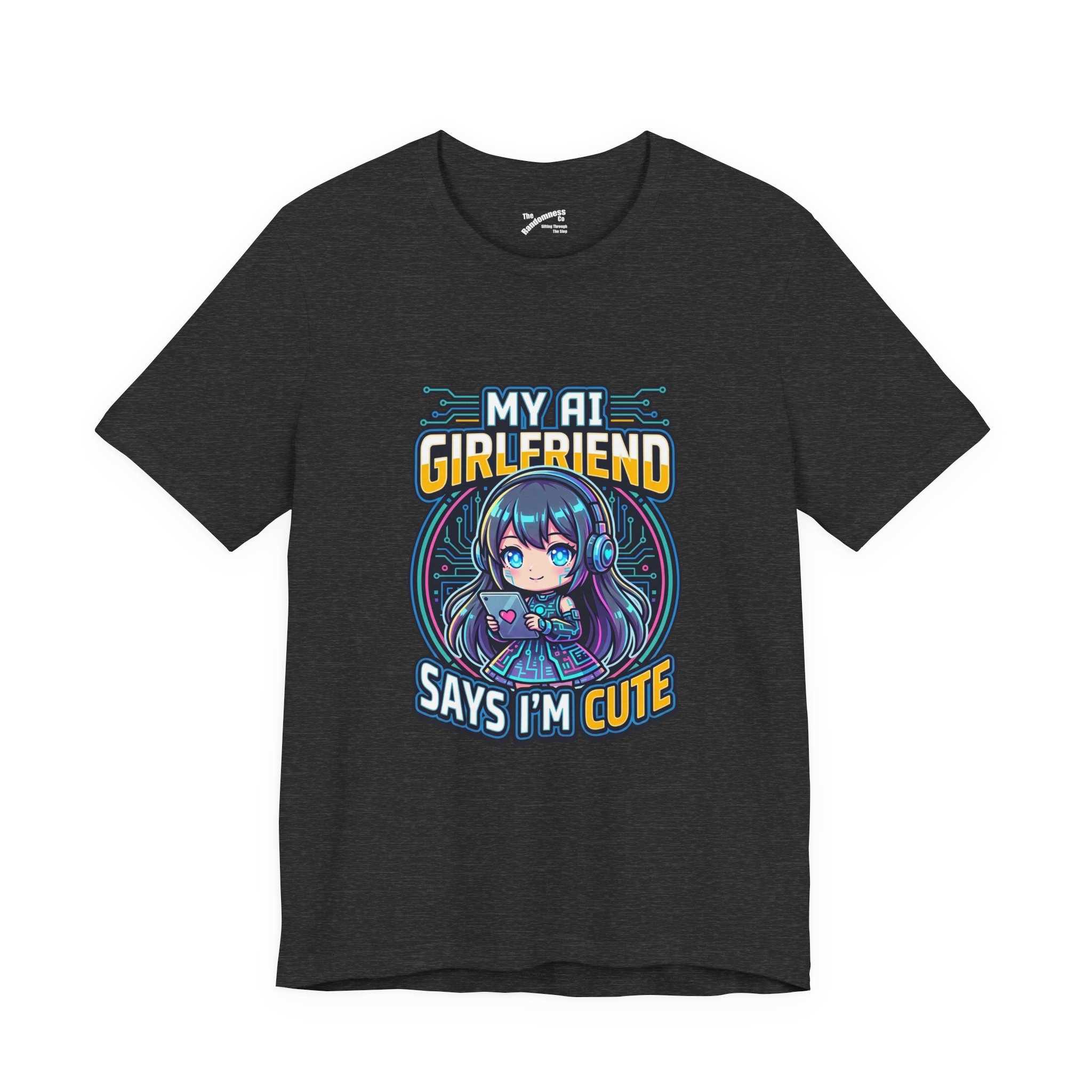 My AI Girlfriend Says I'm Cute - Funny AI Companion Chibi Anime T-Shirt - Image 5