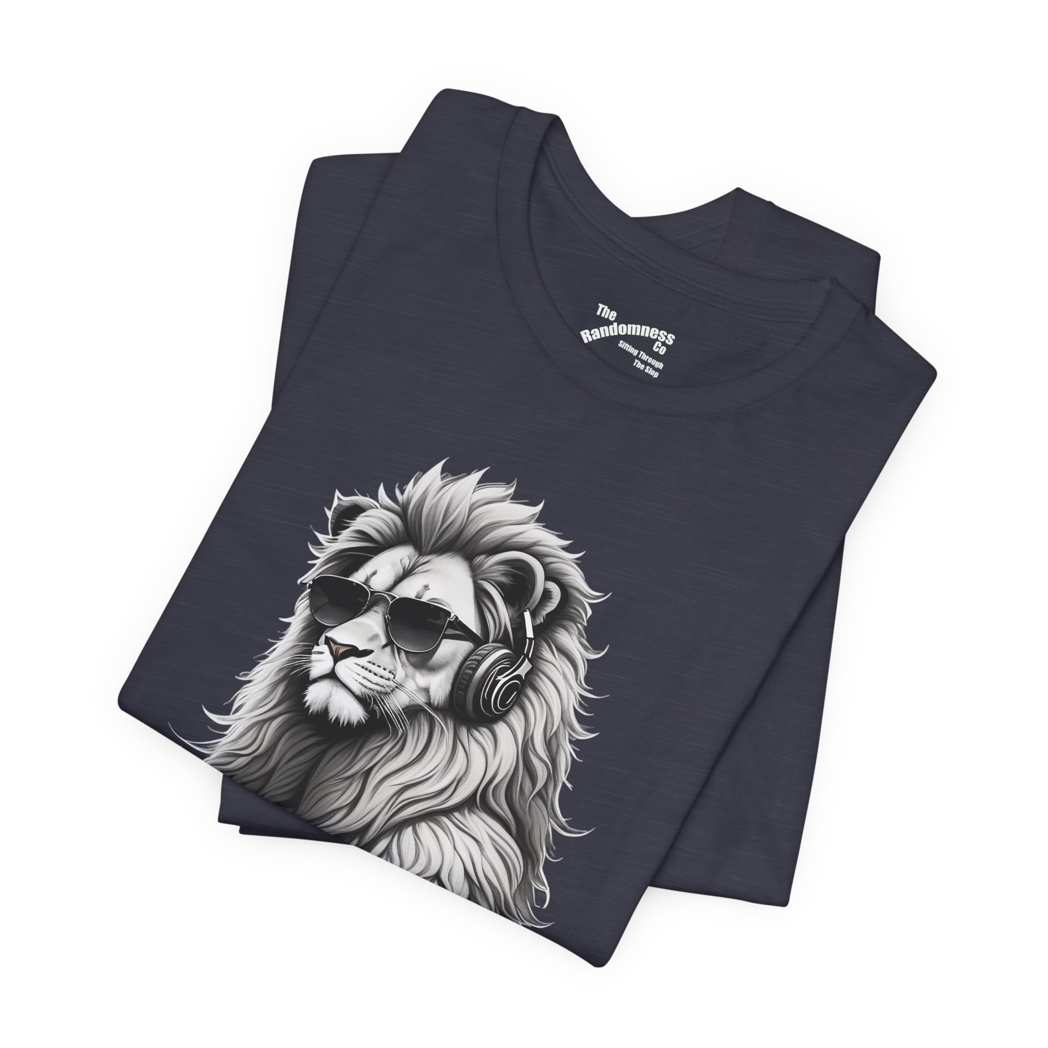 a powerful lion wearing headphones and sunglasses - Image 8