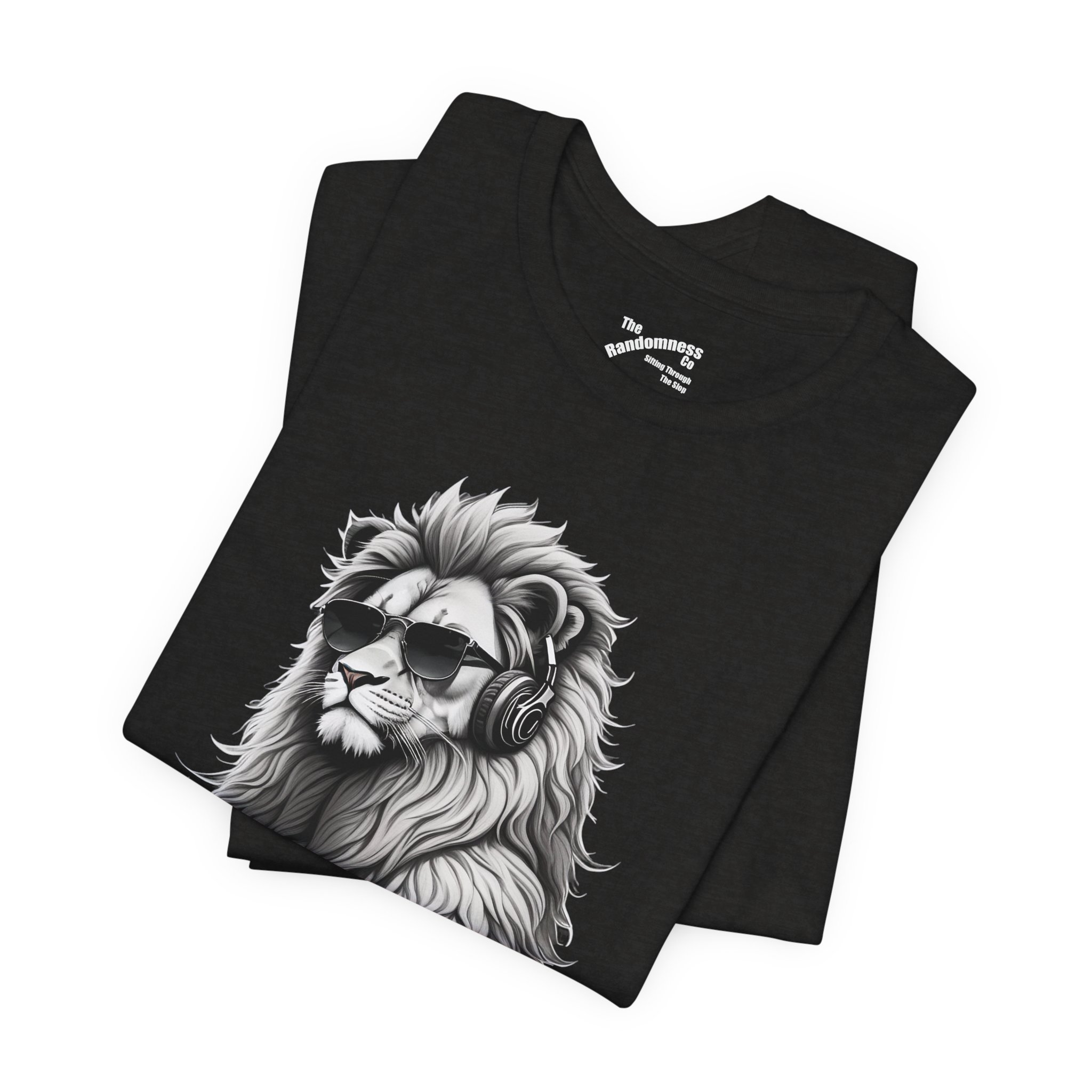 a powerful lion wearing headphones and sunglasses - Image 2