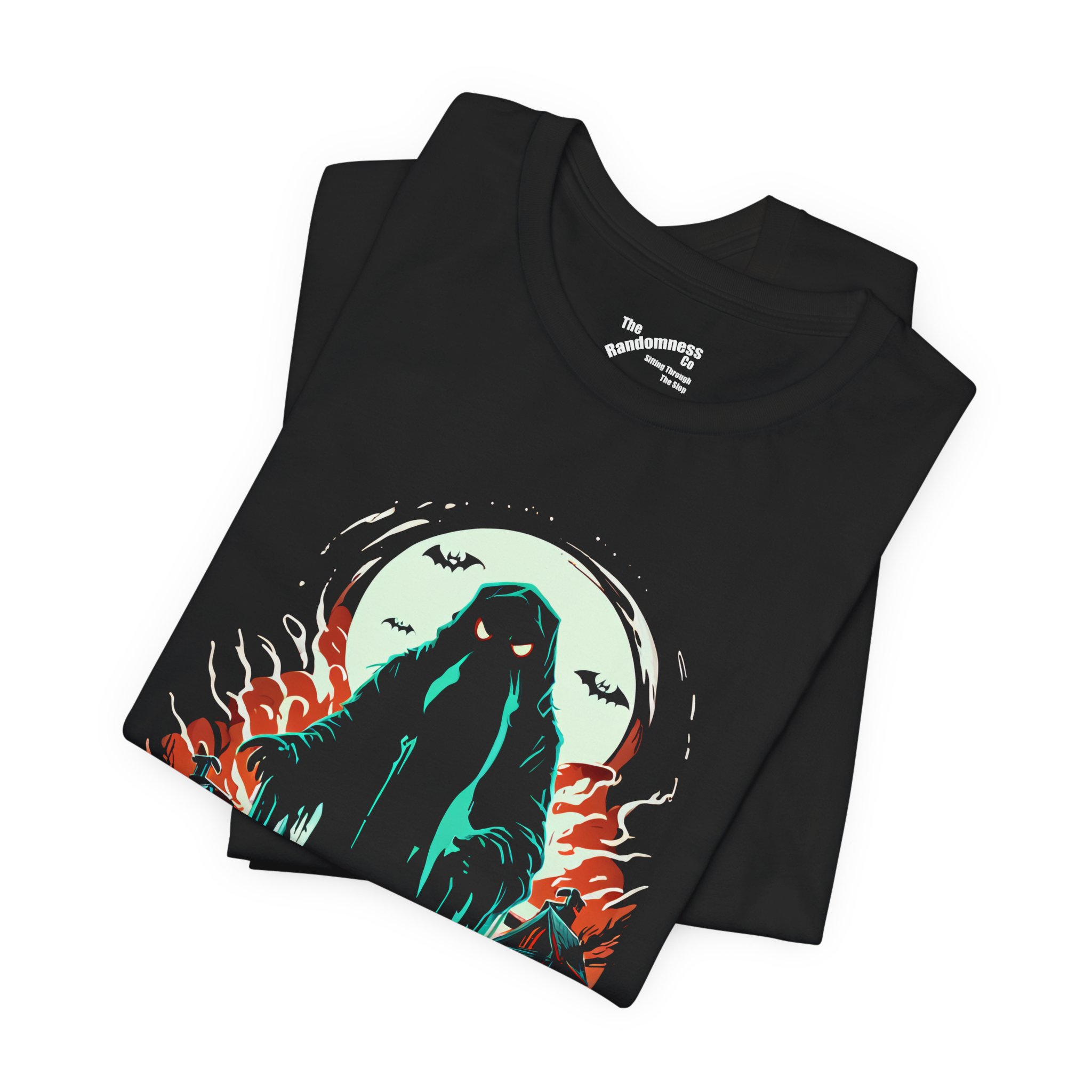 Ghostly Figure & Jack-o'-Lantern in Moonlit Halloween Scene - Image 4