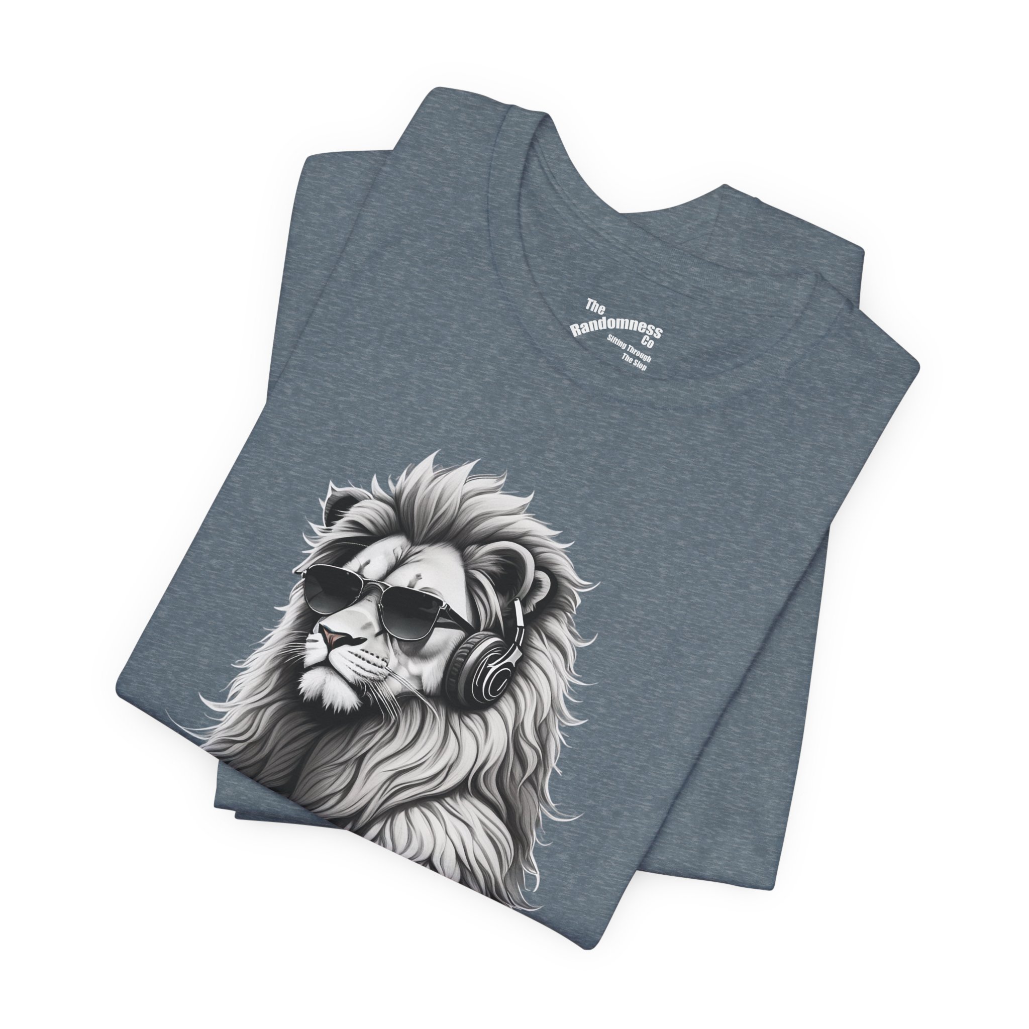 a powerful lion wearing headphones and sunglasses - Image 4