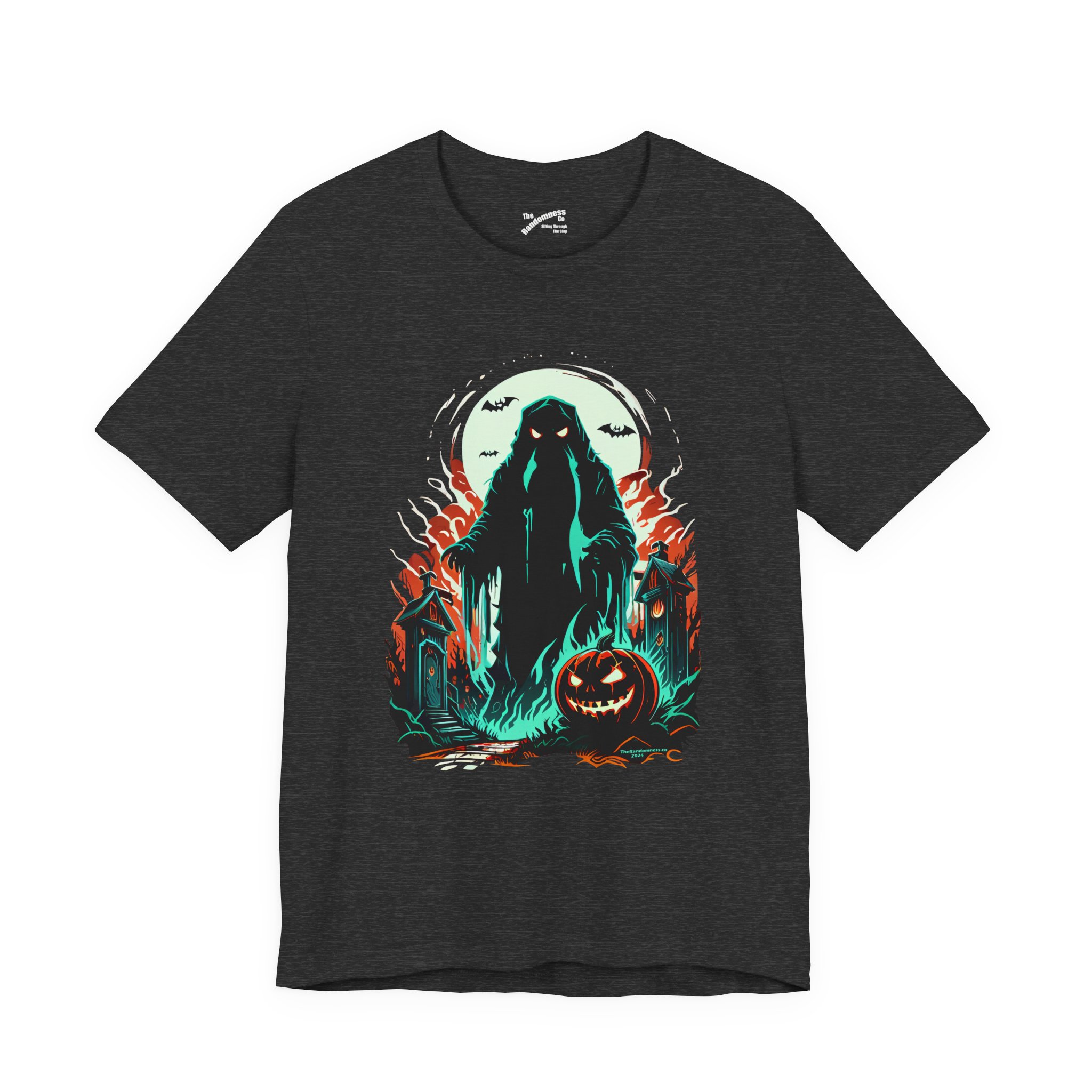 Ghostly Figure & Jack-o'-Lantern in Moonlit Halloween Scene - Image 11