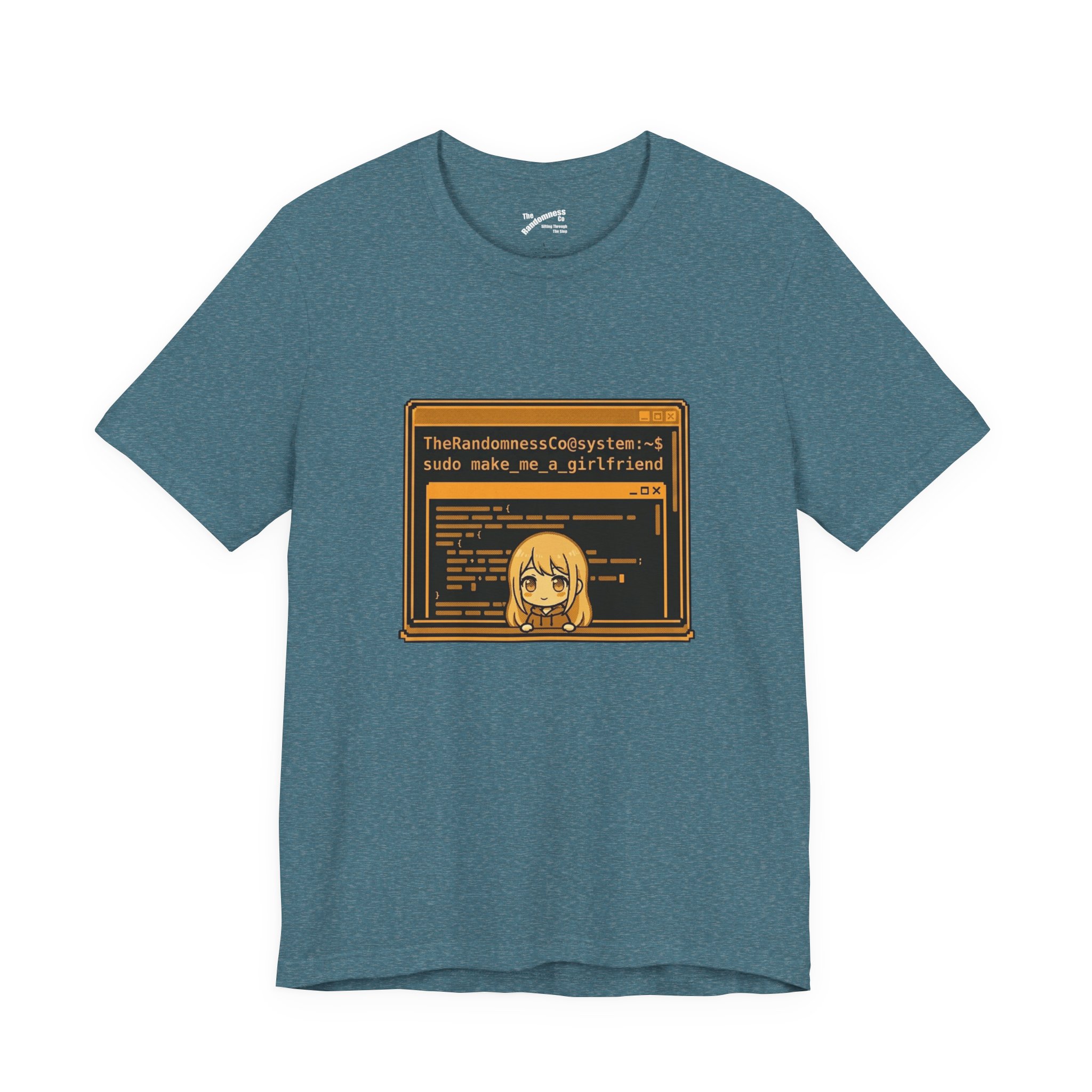 Sudo Make Me A Girlfriend - Funny Linux Terminal Anime T-Shirt - Image 3