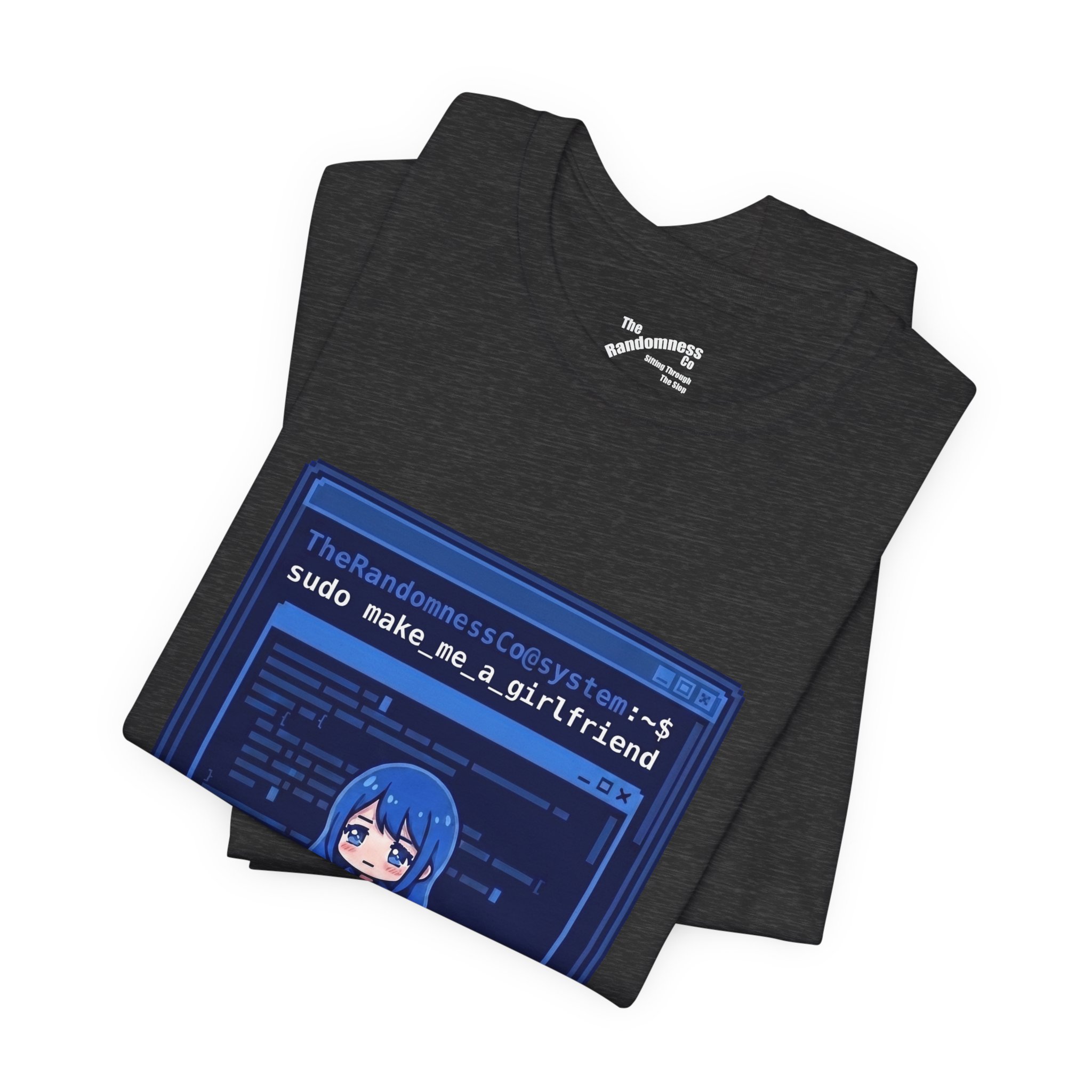 Sudo Make Me A Girlfriend - Blue Terminal Anime Linux T-Shirt - Image 6