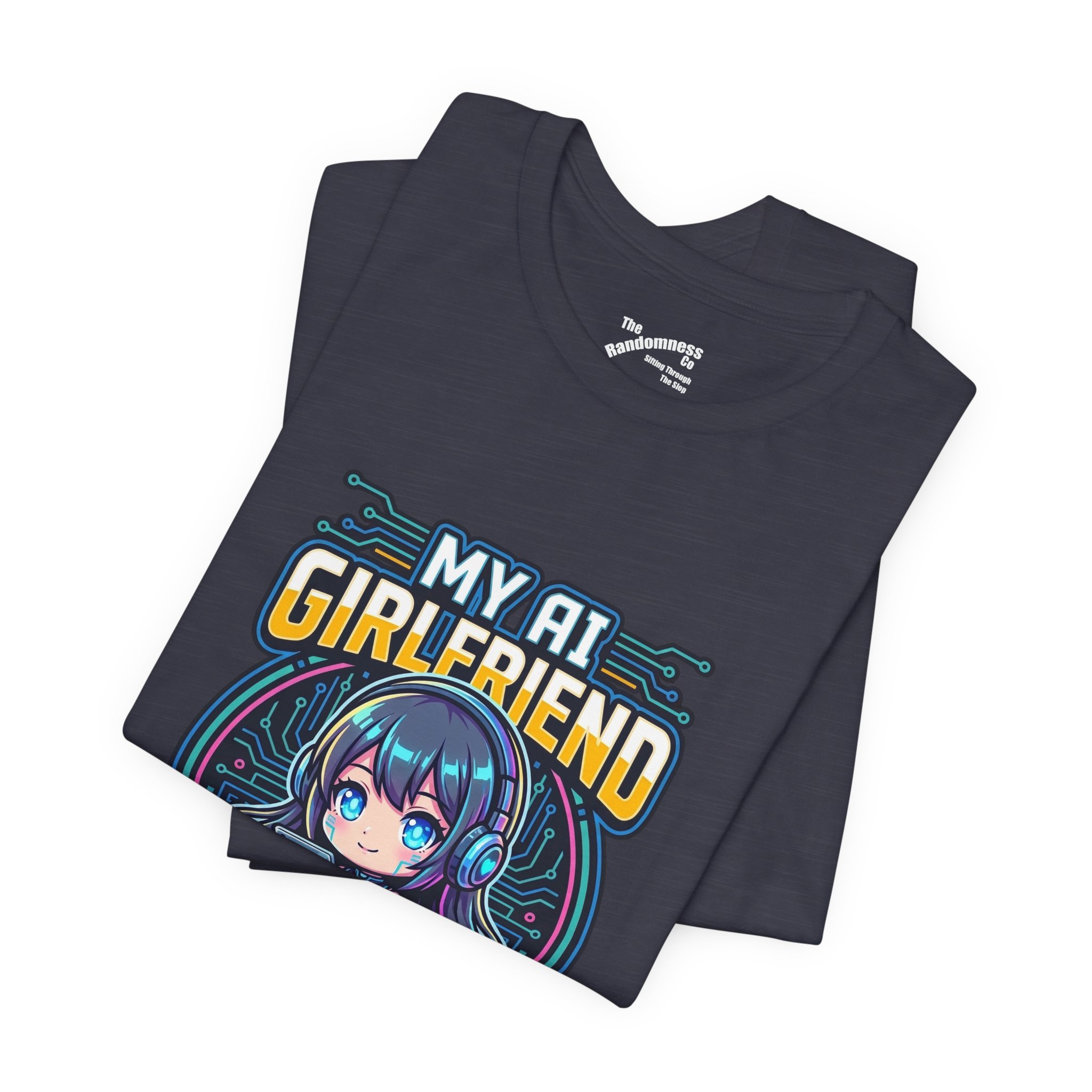 My AI Girlfriend Says I'm Cute - Funny AI Companion Chibi Anime T-Shirt - Image 8