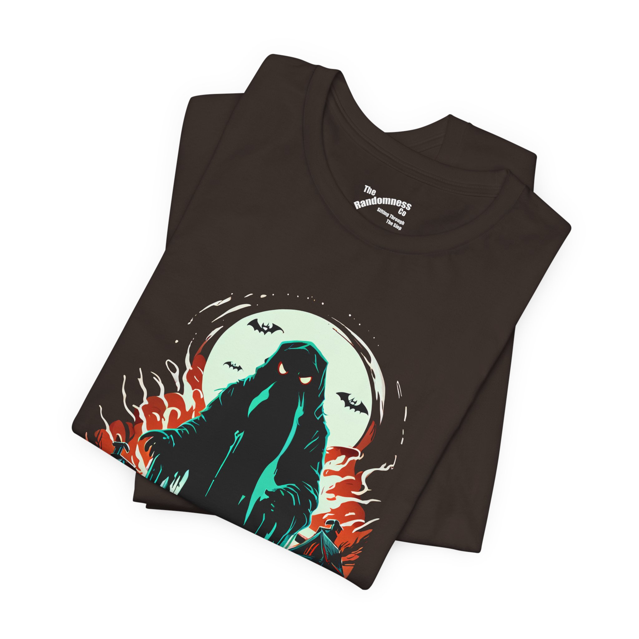 Ghostly Figure & Jack-o'-Lantern in Moonlit Halloween Scene - Image 2