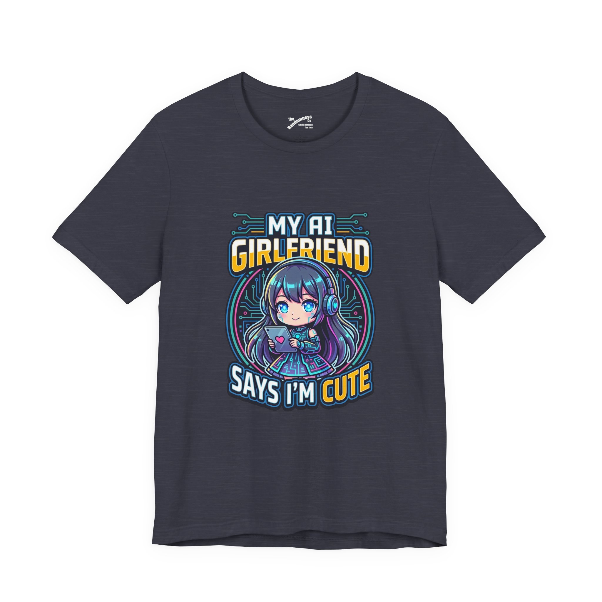 My AI Girlfriend Says I'm Cute - Funny AI Companion Chibi Anime T-Shirt - Image 7