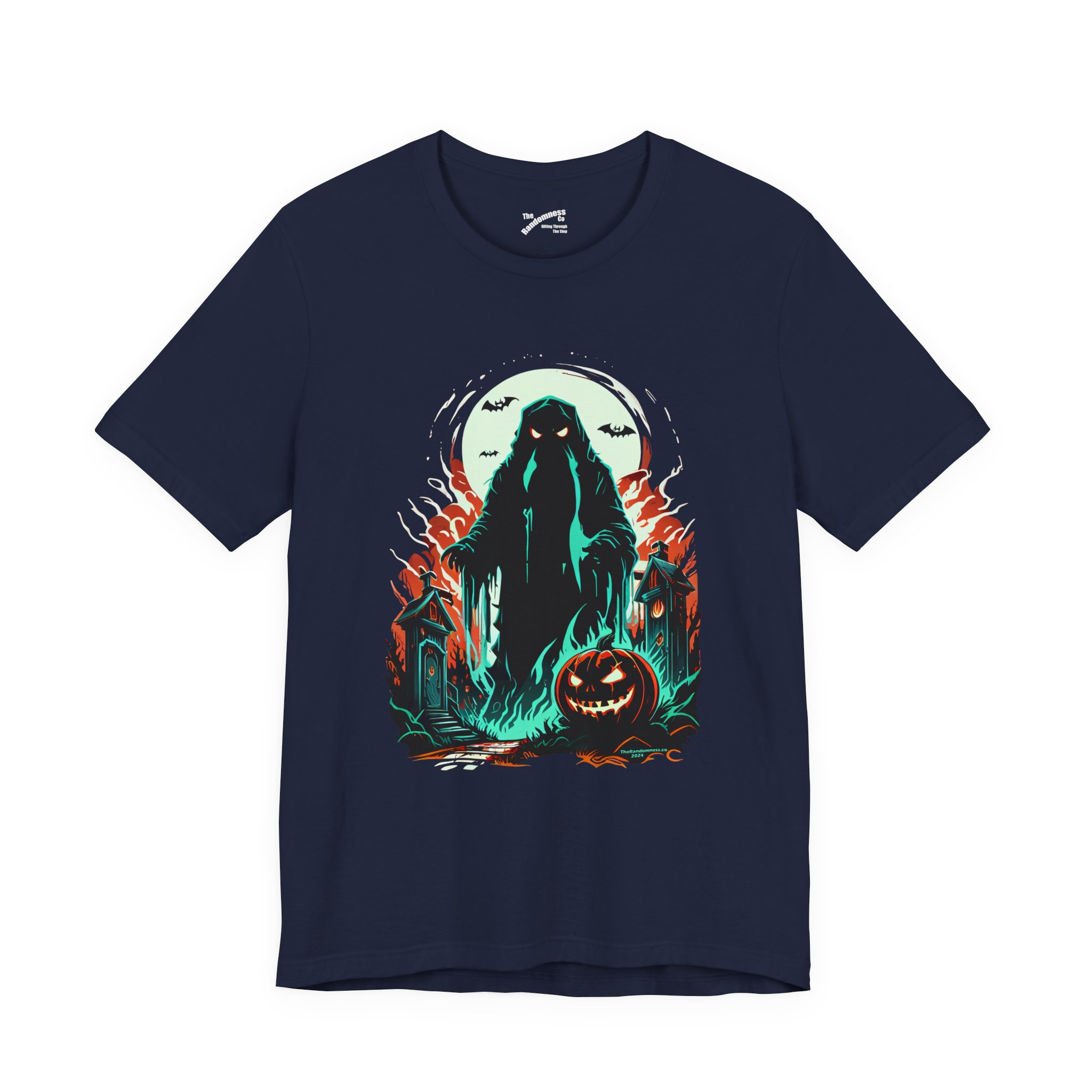 Ghostly Figure & Jack-o'-Lantern in Moonlit Halloween Scene - Image 13